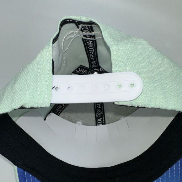 ALPHA 808 Maui Embroidered Snapback Woven Ball Cap Aloha Hat Mint Green - Picture 7 of 10